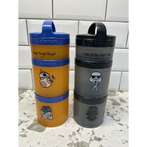 Whiskware Star‎ Wars Stackable Snack Containers, Vader/Storm Trooper/R2-D2/BB-8